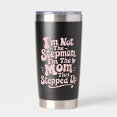 Stiefmutter-Geschenk Die Mutter, Die Eingesprungen Thermobecher (Rückseite)