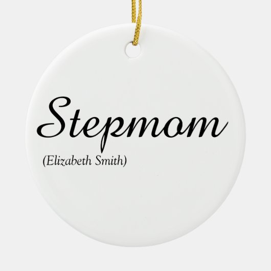 Stiefmutter Moderne elegante Schrift Keramik Ornament (Vorne)