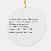 Stiefmutter Moderne elegante Schrift Keramik Ornament (Hinten)