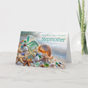 Stiefmutter Muttertag Hübscher Strand Karte