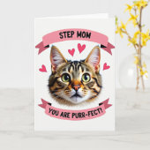 Stiefmutter Perfekte Tabby-Katze Karte (Gelbe Blume)