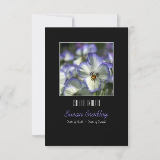 Stiefmütterchen 2 Feierlichkeiten zum Gedenken an Einladung (Vorderseite)