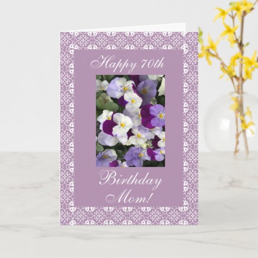 Stiefmütterchen - 70. Geburtstag Karte (Gelbe Blume)