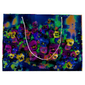 Stiefmütterchen Abstract 2 Große Geschentktasche Geschenktüte (Rückseite)