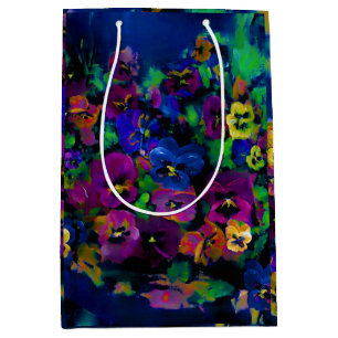 Stiefmütterchen [abstract 2] Mittlere Geschenktasc Geschenktüte