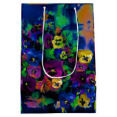 Stiefmütterchen [abstract 2] Mittlere Geschenktasc Geschenktüte (Rückseite)