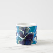 Stiefmütterchen Art Blue Espresso Tasse (Vorderseite)