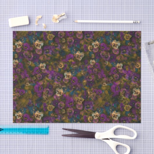Stiefmütterchen auf 3 seidenpapier (Handwerk)