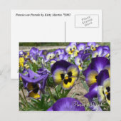 Stiefmütterchen auf Parade Postkarte (Vorne/Hinten)