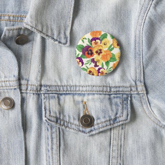 Stiefmütterchen auf weißlich button (Beispiel)