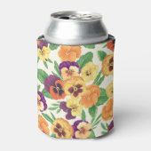 Stiefmütterchen auf weißlich dosenkühler (Kanne Vorderseite)