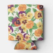 Stiefmütterchen auf weißlich dosenkühler (Rückseite)