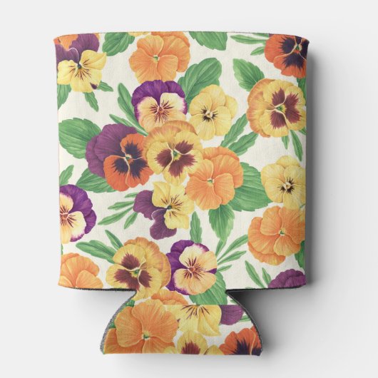 Stiefmütterchen auf weißlich dosenkühler (Rückseite)