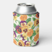 Stiefmütterchen auf weißlich dosenkühler (Kanne Rückseite)