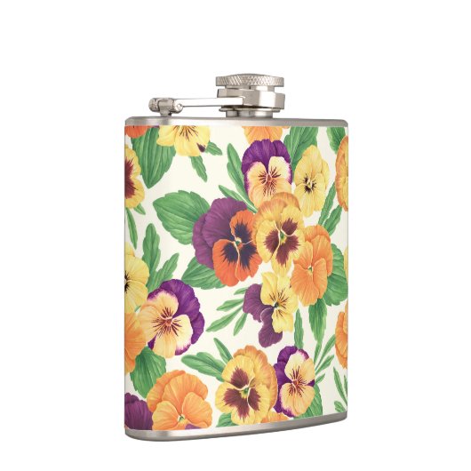 Stiefmütterchen auf weißlich flachmann (Rechts)