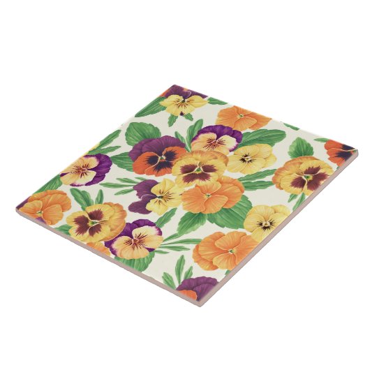 Stiefmütterchen auf weißlich fliese (Seite)