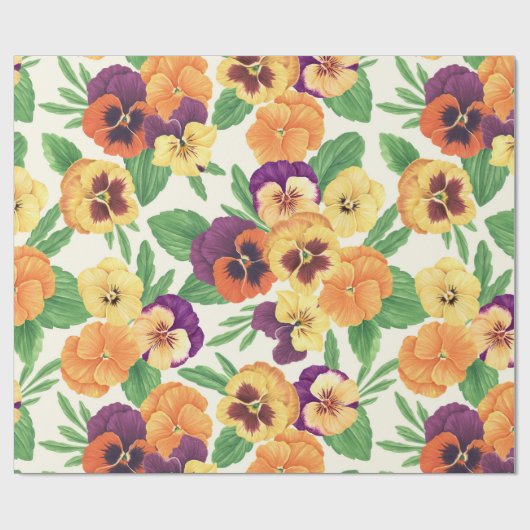 Stiefmütterchen auf weißlich geschenkpapier (Flach)