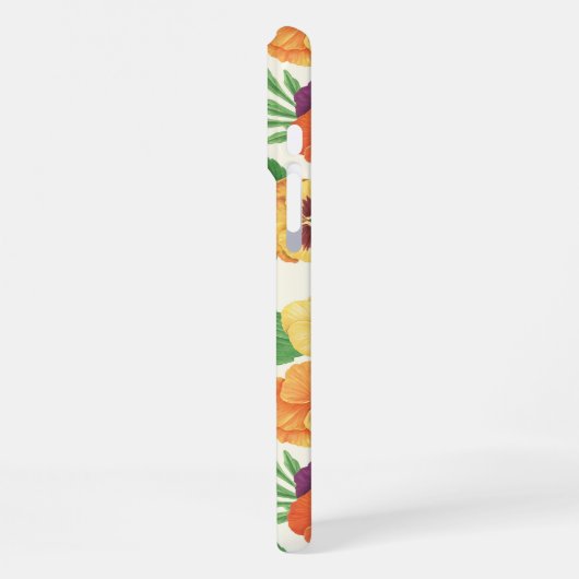 Stiefmütterchen auf weißlich iPhone hülle (Linke Seite)