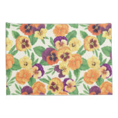 Stiefmütterchen auf weißlich kissenbezug (Rückseite-Rechts)