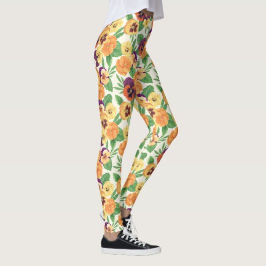 Stiefmütterchen auf weißlich leggings (Rechts)
