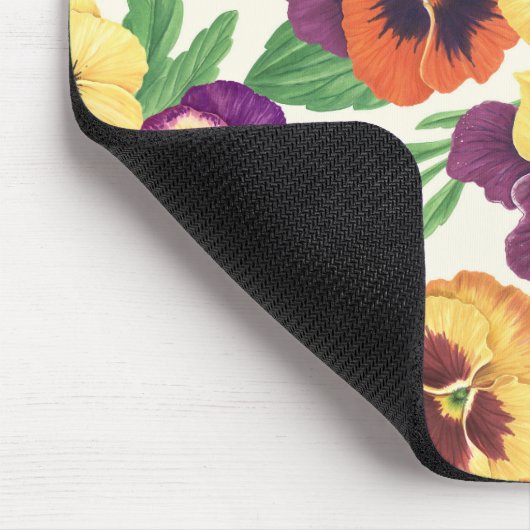 Stiefmütterchen auf weißlich mousepad (Ecke)