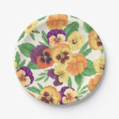 Stiefmütterchen auf weißlich pappteller (Vorderseite)