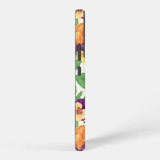 Stiefmütterchen auf weißlich samsung galaxy hülle (Rechte Seite)