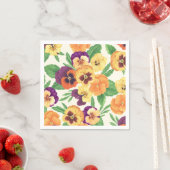 Stiefmütterchen auf weißlich serviette (Beispiel)