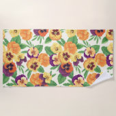 Stiefmütterchen auf weißlich strandtuch (Vorderseite)