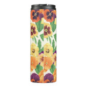 Stiefmütterchen auf weißlich thermosbecher (Rückseite)