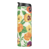 Stiefmütterchen auf weißlich thermosbecher (Nach rechts gedreht)