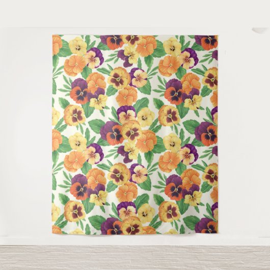 Stiefmütterchen auf weißlich wandteppich (Vorderseite)