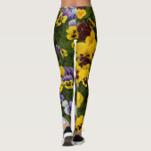 Stiefmütterchen aus Gelb und Violett Leggings (Rückseite)
