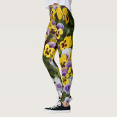 Stiefmütterchen aus Gelb und Violett Leggings (Links)