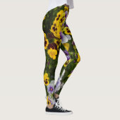 Stiefmütterchen aus Gelb und Violett Leggings (Rechts)