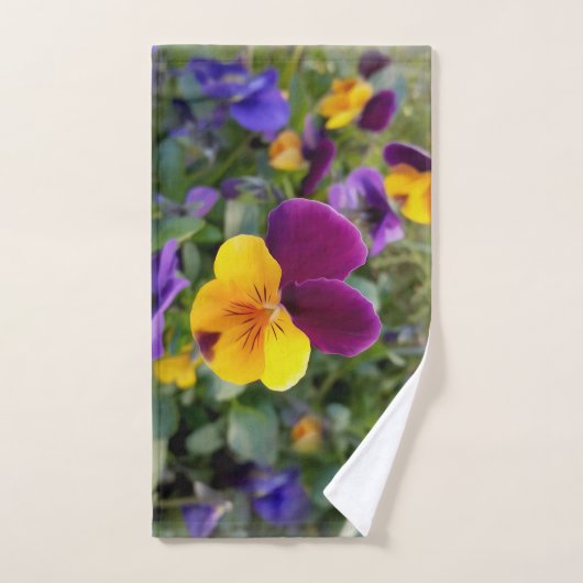 Stiefmütterchen Badhandtuch Set (Handtuch)