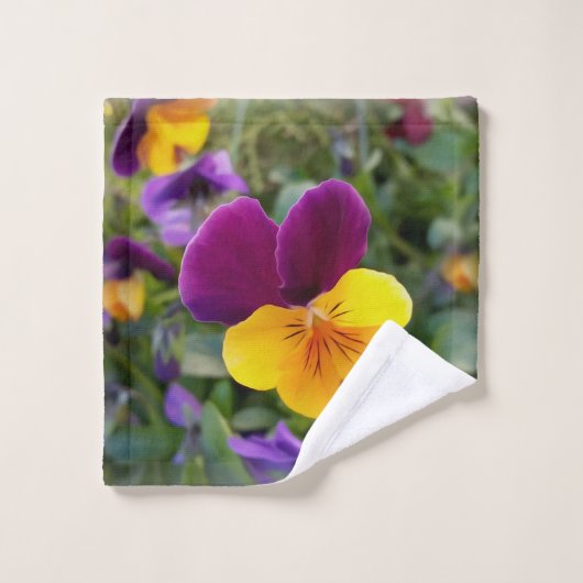 Stiefmütterchen Badhandtuch Set (Waschlappen)