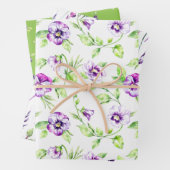 Stiefmütterchen, Blaubeeren und Gartensteine Geschenkpapier Set (Beispiel)