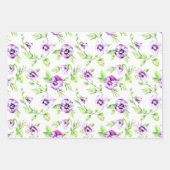 Stiefmütterchen, Blaubeeren und Gartensteine Geschenkpapier Set (Vorderseite)