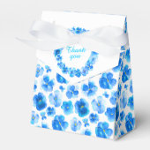 Stiefmütterchen blauen floralen Aquarellkunst Dank Geschenkschachtel (Vorderseite)