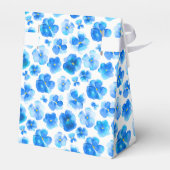 Stiefmütterchen blauen floralen Aquarellkunst Dank Geschenkschachtel (Rückseite)