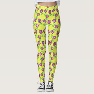 Stiefmütterchen-Blume Hübscher Blumenprint Leggings