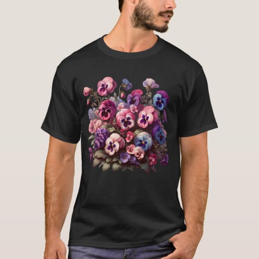 Stiefmütterchen Blume Pansy Lover Pflanze T-Shirt (Vorderseite)