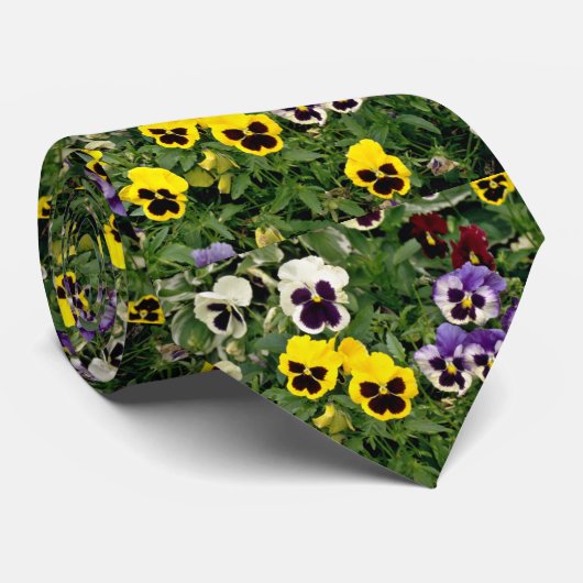 Stiefmütterchen-Blumen Krawatte (Gerollt)