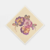 Stiefmütterchen Blumen Papier Serviette Gartenpart (Ecke)