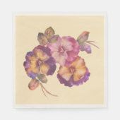 Stiefmütterchen Blumen Papier Serviette Gartenpart (Vorderseite)