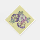 Stiefmütterchen Blumen Papier Servietten | Elegant (Ecke)