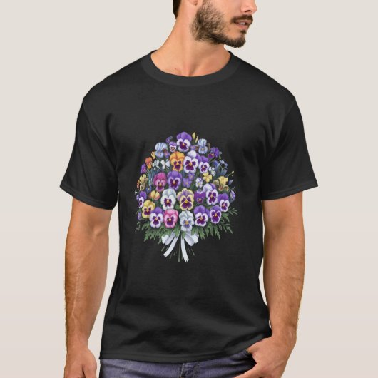 Stiefmütterchen Blumen Stiefmütterchen Liebhaber G T-Shirt (Vorderseite)