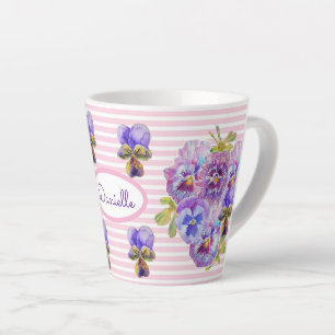 Stiefmütterchen Blumen Viola Vintage Damen Rosa St Milchtasse