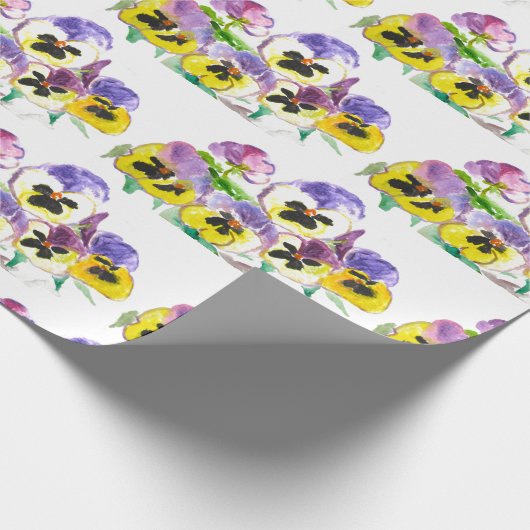 Stiefmütterchen Blumengarten Vintag gestrichen Geschenkpapier (Ecke)